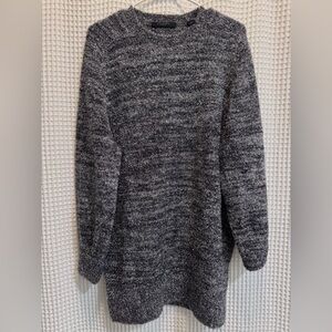 AllSaints Marled Gray Crewneck Knit Sweater Dress